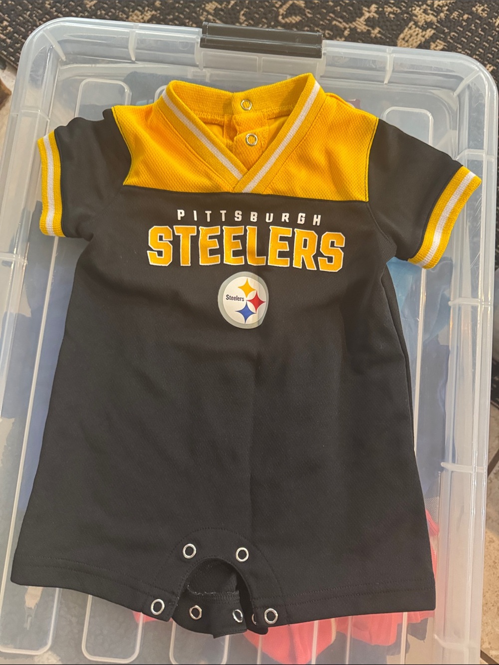 Steelers Baby Romper - Black & Yellow